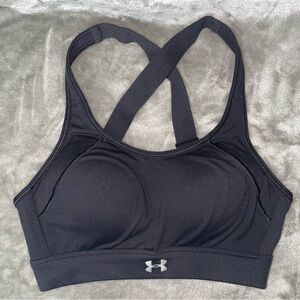 Under Armour Black Adjustable Criss-Cross Sports Bra Size XS High Support